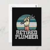 Carte Postale Plombier à la retraite Pension (Devant / Derrière)