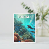 Carte Postale Plongée en scaphandre autonome à Palau (Debout devant)