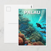 Carte Postale Plongée en scaphandre autonome à Palau (Devant / Derrière)