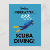 Carte Postale Plongée en scaphandre Vivre sous l'eau Plongée en  (Devant)