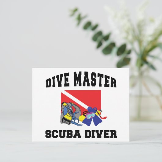 Carte Postale Plongée Master SCUBA Diver (Debout devant)