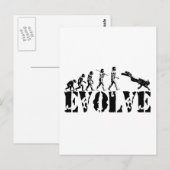 Carte Postale Plongée Plongée Evolution Sports Art (Devant / Derrière)