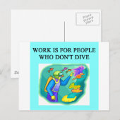 Carte Postale plongée sous-marine (Devant / Derrière)