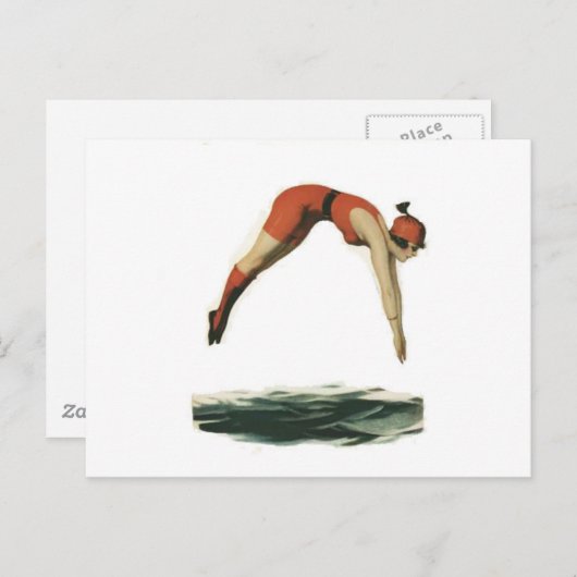 Carte Postale Plonger dans l'eau (Devant / Derrière)