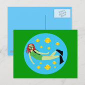 Carte Postale Plongeur (Devant / Derrière)