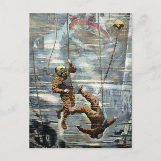 Carte Postale Plongeurs victoriennes vintages (Devant)