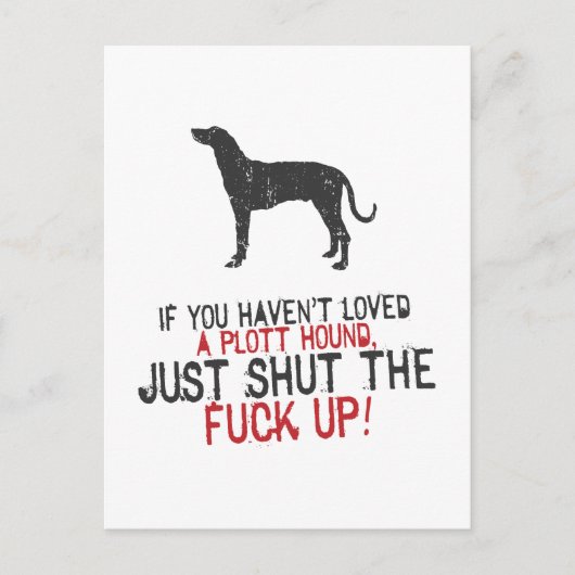 Carte Postale Plott Hound (Devant)