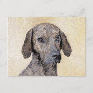 Carte Postale Plott Peinture - Cute Original Chien Art