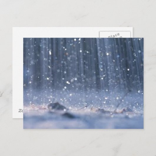Carte Postale Pluie (Devant / Derrière)