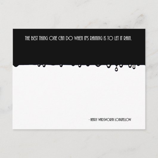 Carte Postale Pluie (Devant)