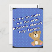 Carte Postale pluie (Devant / Derrière)