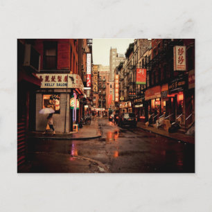 Carte Postale Pluie - Chinatown - New York City