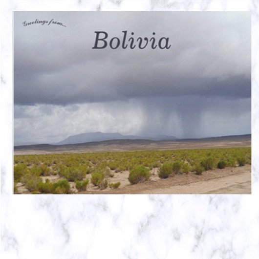 Carte Postale Pluie dans l'Altiplano Bolivie
