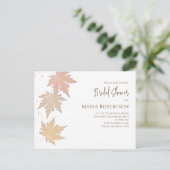 Carte Postale Pluie de Cadeaux de Mariage Automne Feuillage Code (Debout devant)