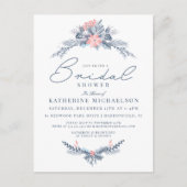 Carte Postale PLUIE DE CADEAUX | Noël Pastel Fleur de Poinsettia (Devant)