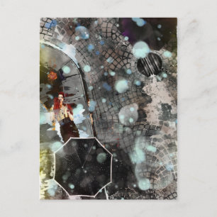 Carte Postale Pluie de couleur