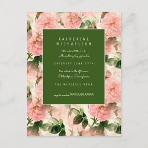 Carte Postale PLUIE DE MARIAGE   Roses anciennes chou