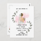 Carte Postale PLUIE DE MARIÉE, thème de la mariée romantique  (Devant / Derrière)