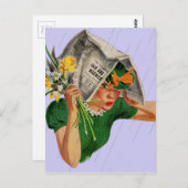 Carte Postale pluie non dans la prévision (Devant / Derrière)