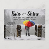 Carte Postale Pluie ou soleil Référence de marketing immobilier (Devant)