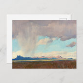 Carte Postale Pluie pour le Golfe par Maynard Dixon (Devant / Derrière)