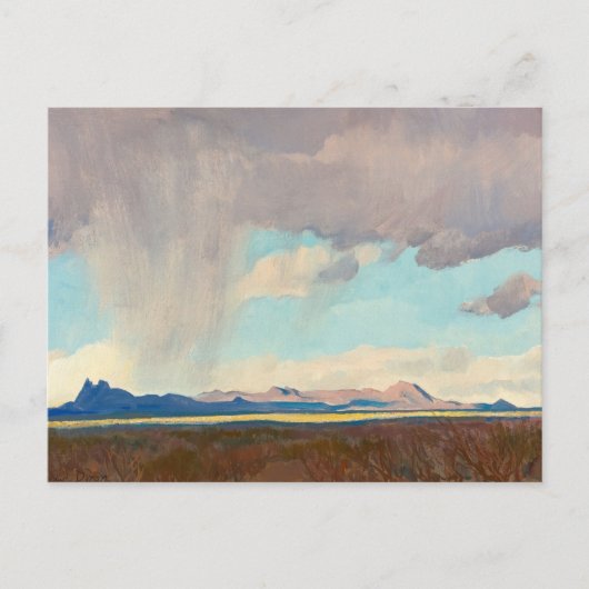 Carte Postale Pluie pour le Golfe par Maynard Dixon (Devant)