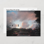 Carte Postale Pluie tombée au coucher du soleil à San Luis Obisp (Devant / Derrière)