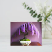 Carte Postale Pluie violette Wisteria Bonsai, poste (Debout devant)
