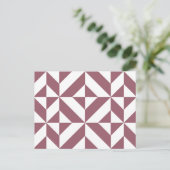 Carte Postale Plum Geometric Deco Cube Pattern (Debout devant)
