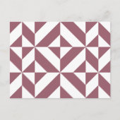 Carte Postale Plum Geometric Deco Cube Pattern (Devant)