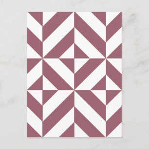 Carte Postale Plum Geometric Deco Cube Pattern