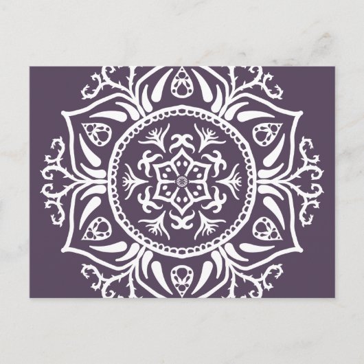 Carte Postale Plum Mandala (Devant)
