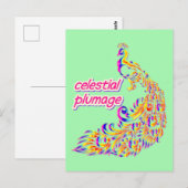 Carte Postale plumage céleste (Devant / Derrière)