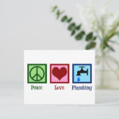 Carte Postale Plumbing Peace Love (Debout devant)