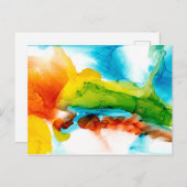 Carte Postale Plume primaire - aquarelles (Devant / Derrière)