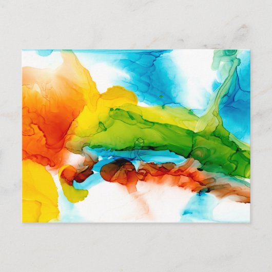 Carte Postale Plume primaire - aquarelles (Devant)