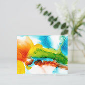 Carte Postale Plume primaire - aquarelles (Debout devant)