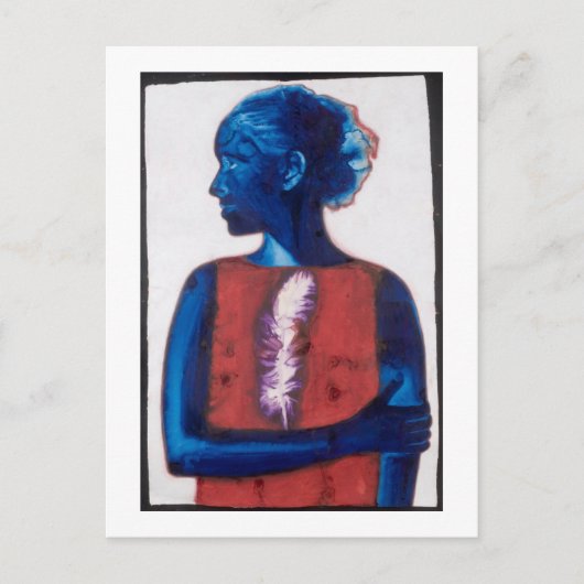 Carte Postale Plumes blanches (Devant)