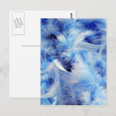 Carte Postale Plumes bleues (Devant / Derrière)