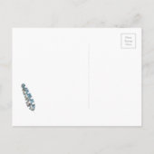 Carte Postale Plumes bleues - Et si je tombe ? Devis inspirant (Dos)