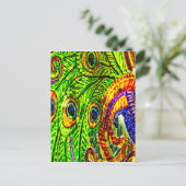 Carte Postale Plumes de paon (Debout devant)