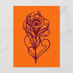 Carte Postale Plumes de paon de Bourgogne