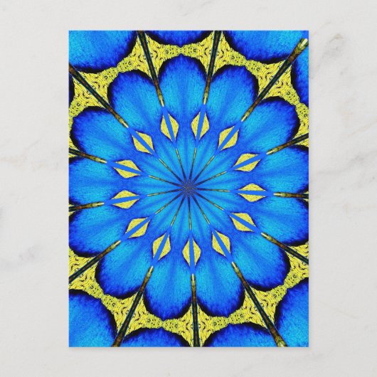 Carte Postale Plumes de paon Kaleidoscope 4 (Devant)