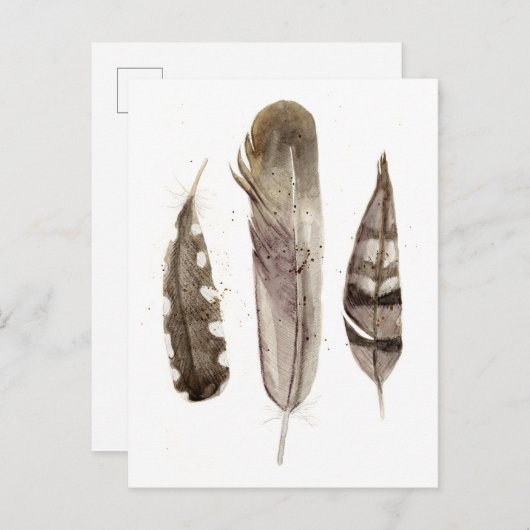 Carte Postale Plumes de ton II (Devant / Derrière)