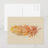 Carte postale Plumes d'or (Devant / Derrière)