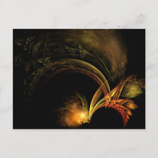 Carte Postale plumes d'or et de feu