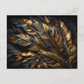 Carte Postale Plumes dorées (Devant)