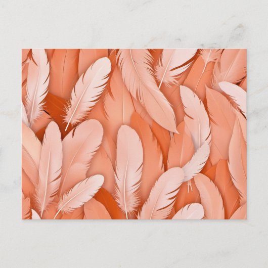 Carte Postale Plumes en couleur Peach Fuzz, Post-croisement (Devant)