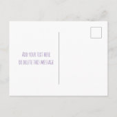 Carte Postale Plumes pastel violet rose étincelles Inspirationne (Dos)