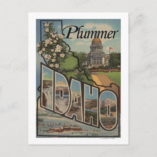 Carte Postale Plummer, Idaho - Scènes de grandes lettres (Devant)